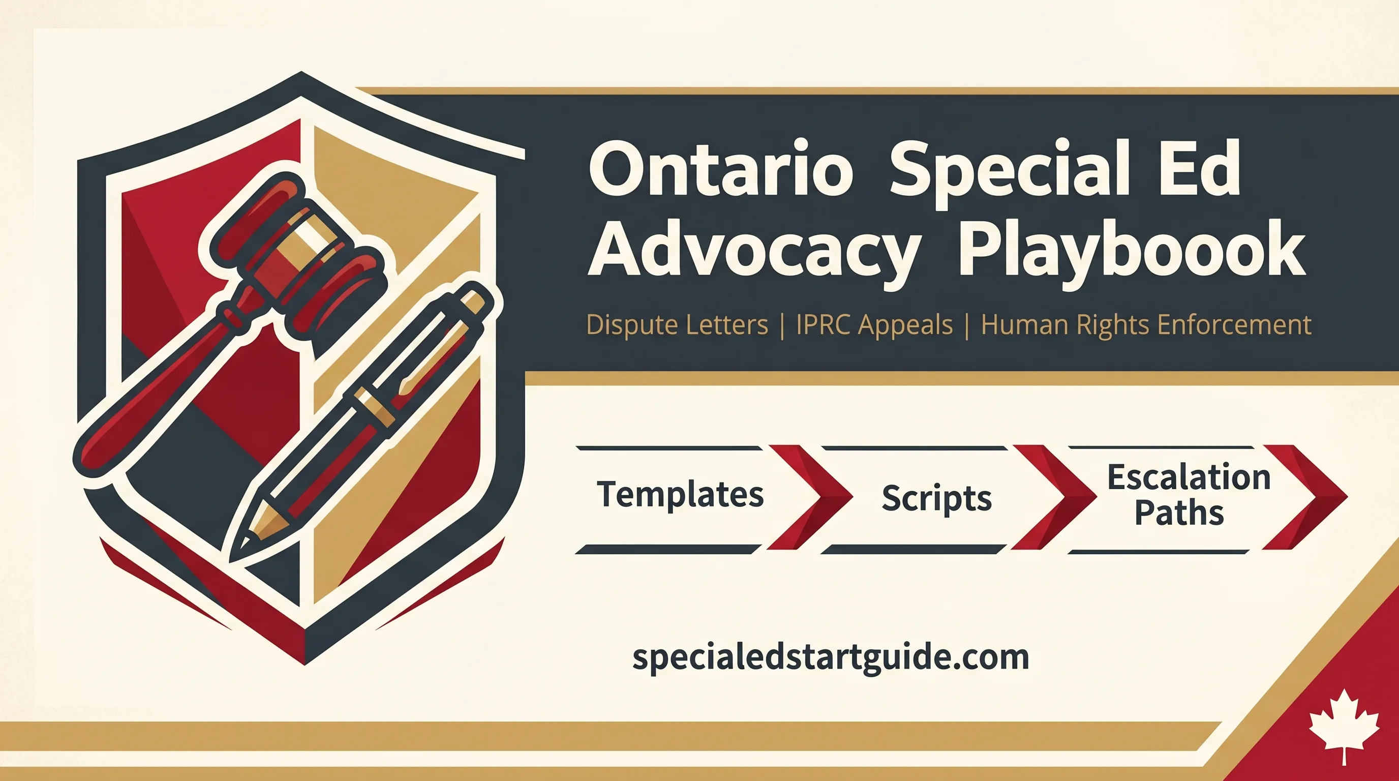 Ontario Special Ed Advocacy Playbook — Dispute Letters, IPRC Appeals, and Human Rights Enforcement Under Provincial Law