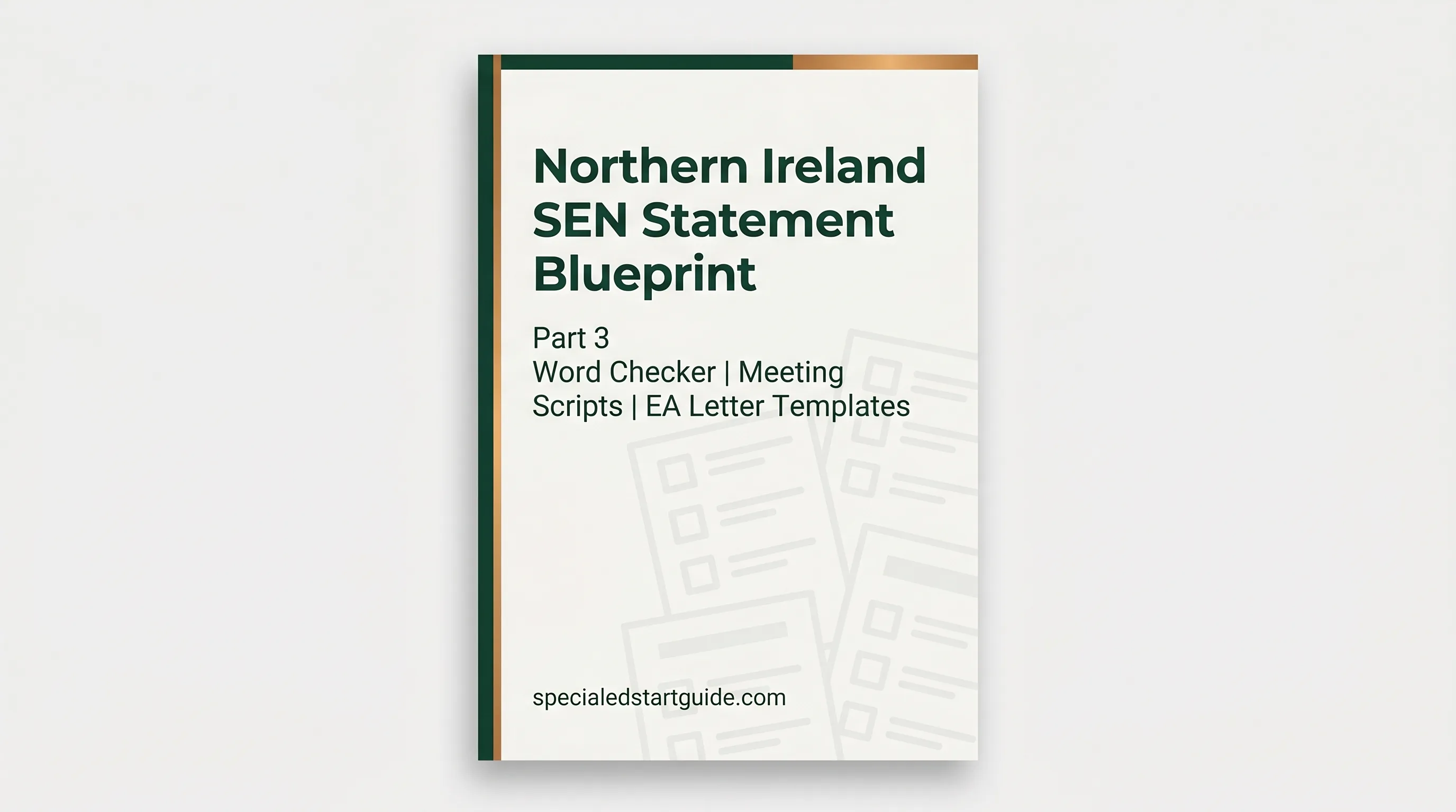 Northern Ireland SEN Statement Blueprint — Stop Fighting the EA Blind